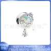 Panjiadora s925 Chapado en Cobre Plata Dibujos Animados Infantil Lazo Amor Colgante Cuentas Accesorios DIY Cuentas Colgantes
