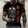 Fornecimento de Comércio Exterior Fabricante Transfronteiriço Entrega Direta Camiseta 3D Casual para Meninos Verão Manga Curta Gola Redonda Solta Casual Camiseta Estampada