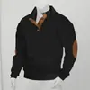 Ropa Masculina Transfronteriza Primavera y Otoño Jacquard Pesado Casual Sudadera de Manga Larga Amazon Corte Delgado Cuello Alto Pulóver Sudadera Bordada