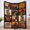 Amazon Home Manta de Calabaza Murciélago para Halloween Manta para Sofá de Oficina Cubierta de Aire Acondicionado Manta de Franela para Otoño e Invierno