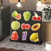 20 pegatinas magnéticas de frutas 3D originales, infantiles y exquisitas, decoración magnética suave impermeable para refrigerador de alimentos de alta definición