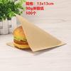 Bolsa Triangular de Papel Kraft Desechable a Prueba de Aceite Bolsa de Papel Paquete Puff Comida Carne Panecillos Bolsa de Papel