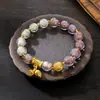 Pulsera de Esmalte Gris Fragancia de Dos Mundos para Mujer Lujo Ligero Arena Dorada Luminoso Esmaltado Zona Escénica Templo Joyería al por Mayor