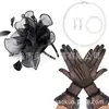 Transfronterizo Europeo y Americano Novia Retro Vestido de Boda Tocado Jockey Club Flor Accesorios para el Cabello Nupcial Adorno para Baile Flor para la Cabeza traje