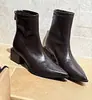 Botas de Moda Estilo Coreano 2026 Botines Mujer Punta Fina Primavera Otoño Botines Tobilleros Tacón Bloque Francés Tendencia Nuevo Estilo Botas Adelgazantes