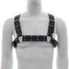 Venda direta da fábrica de roupas de couro para encadernação, equipamento masculino de couro com pregos, roupas de flerte, cinta de encadernação, roupas