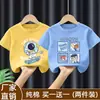Camiseta de Manga Curta para Meninos Verão 2026 Novo Estilo para Crianças Médias e Maiores Camiseta Fina 100% Algodão Roupa de Verão Top Esportivo Infantil t Tendência