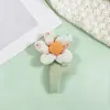 Tela de Dibujos Animados Rellena de Algodón Girasol de Cinco Pétalos Hecho a Mano Tridimensional Accesorios para el Cabello Accesorios de Broche Ropa para Niños Bolsas Accesorios de Ropa