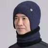 Gorro de invierno para hombres de mediana edad y mayores, ultragrueso, cálido, protector de orejas, para personas mayores, papás y abuelos, con forro de polar, gorro de lana tejido