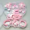 Nuevo Set de Accesorios para el Cabello de Niños para Navidad, Pinzas para el Cabello de Niñas, Ligas para el Cabello, Gomas Elásticas, Caja de Regalo, Regalos para Guardería, Venta al por Mayor, Suministro Transfronterizo