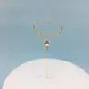 Adornos para Pastel de Estrella amor Hermosa Luna Arte de Hierro Corazón Perforado amor Decoración de Pastel para Tanabata Día de San Valentín