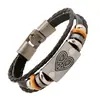 Pulsera popular japonesa y coreana directa de fábrica para estudiantes, nueva pulsera punk con cuentas de piel de vaca, pulsera de cuero genuino