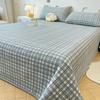 Funda de Cama de Algodón Clase A Juego de Tres Piezas Algodón Puro Más Terciopelo de Leche Edredones Acolchados para Todas las Estaciones Colchón para Cama Tatami