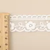 Acessórios de Renda de Seda de Poliéster de 2cm, Renda Solúvel em Água Ondulada de Um Lado, Acessórios de Renda para Vestido de Noiva, Em Estoque
