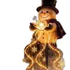 Chegada de Natal Boneco de Neve Luz de Estaca Mágica para Jardim Luz de Encaixe no Solo para Jardim Boneco de Neve
