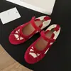 Zapatos Mary Jane retro para mujer, zapatos planos de punta redonda con moños, zapatos casuales versátiles para combinar con faldas para viajes al aire libre