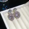 Joyas: Pendientes de borla con forma de hoja de piedra preciosa rosa Padparadscha, pendientes de lujo ligero de alta gama, pendientes lujosos de noche para mujer