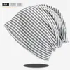 Gorro Delgado de Algodón Puro para Mujer, de una Sola Capa Transpirable, Estilo Coreano de Moda, Rayado, para el Posparto, Maternidad, Cortavientos, Holgado, Versátil