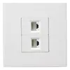 Painel de rede tipo 86 de duas posições, soquete de cabo de rede sem perfuração, soquete de computador, soquete de rede de duas posições, plugue de computador RJ45