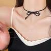 Nuevo collar de acero de titanio con perlas de estilo nacional retro chino para mujer, cadena de clavícula de mariposa de alto sentido Joker, accesorios al por mayor