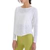 Tops de Yoga para Mujer para Primavera y Otoño, Cubre Tops Deportivos de Manga Larga, Ropa de Secado Rápido para Correr, Fitness, Pilates de Corte Holgado, Absorción de Humedad