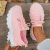 Venda Quente Casual 2026 Novo Estilo E-commerce Transfronteiriço Sapatos Brancos Confortáveis Cor Sólida Versátil Respirável Tendência Sapatos para Mãe