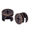 Venta al por mayor de fábrica tornillo de remache excéntrico accesorios de conexión para gabinete herrajes fijos conector tres en uno para muebles