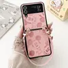Capa Protetora Criativa de Desenho Animado Adequada para Celular Samsung Zflip4 Corda Longa e Curta Flip5 Fofo Flip7 Casal