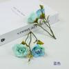 Feliz Cadena de Flores de Rosa Simulación Ramo Accesorios de Fotografía Decoración para el Hogar Sala de Estar Decoración de Boda Accesorios Horquilla Producción de Flores