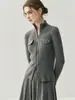 Novo Suéter de Cashmere Outono e Inverno para Mulheres, Jaqueta Justa, Suéter de Tricô, Zíper Canelado, Cor Sólida, Gola Alta, Cardigã Emagrecedor