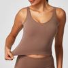 Ropa de Yoga de Verano Sujetador Deportivo para Mujer con Almohadillas en el Pecho y Espalda Cepillada para Fitness Ropa para Correr al Aire Libre Sujetador para Pilates