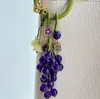 Colgante Adorable de Uva Verde Fresca con Personalidad Adorno Colgante Estilo Bosque Llavero de Fruta Accesorio Versátil para Teléfono