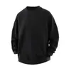 Sudadera Redonda con Patrón de Trigo para Hombre Otoño Nueva Marca de Moda Camiseta Versátil de Manga Larga Chaqueta Casual Suelta Americana para Hombre