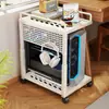 Bandeja para Host de Computadora Debajo del Escritorio de Pie Chasis Multicapa Base Estante de Almacenamiento Móvil Uso en Casa Estante de Almacenamiento Retráctil