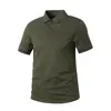 Suministro en vivo 220 gramos de polo de herramientas pesadas para hombre de alta calidad para hombre con solapa camiseta casual de negocios ligera manga corta