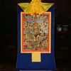 Buda Yuan Hui Sang Ba Lun Zhu Tang Ka Xizang Bronze Dourado Entrada da Casa Estátua de Buda Xizang Pintura Mural Pendurada Montada