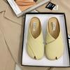 Pantuflas de Punta Cerrada para Mujer para el Verano 2022, Nueva Moda Versátil Suave Retro Plano Antideslizante Sandalias