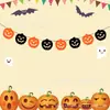 Decoración de Fiesta de Halloween al por Mayor Flor de Tela No Tejida Calabaza Murciélago Calavera Telaraña Colgante de Bandera
