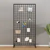 Estante de Armazenamento de Malha de Chão Estéreo Parede de Fotos Móvel Fotografia Caligrafia e Pintura Armazenamento Joias Jardim de Infância Rack de Exibição de Trabalhos