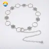 Vestido de mujer con decoración de cinturón de crisantemo calado estilo coreano, verano, dulce, versátil, cintura elástica, cadena, accesorios para falda casual