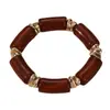 BZ2350 Pulsera Exagerada Estilo Europeo y Americano con Pulsera Irregular CCB Dorada Juego de Joyería Apilable