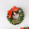 Decoración Navideña Círculo de Hierba sin Poste Suministros de Decoración Campanas Frutas Lazos Accesorios de Decoración para Árbol de Navidad