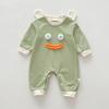 Ropa Nueva de Otoño para Bebé Mono Decorativo Tridimensional de Dibujos Animados de Boca Grande Divertida para Niños y Niñas Ropa para Escalar de Bebé para Salir