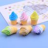 Colgante Llavero Dibujos Animados Crema Pegamento Accesorios Carcasa Teléfono Móvil Accesorios Resina Dibujos Animados Tridimensionales Comida Juego Cono Helado