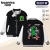 Chaqueta Infantil de Minecraft Uniforme de Béisbol Accesorios para Niños del Juego Ropa de Primavera y Otoño para Niñas Estilo Americano Ropa de Primavera y Otoño