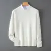 Baicai Rong Suéter Nuevo de Lana Pura Otoño/Invierno para Hombre Cuello Redondo Tejido de Punto Estampado Ropa de Punto Casual Simple de Lujo Ligero para Negocios