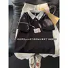 Camisa Polo Retro Americana de Bloques de Color para Hombre, Estilo Verano, Manga Corta, Peso Pesado, Tacto Premium, Corte de Hombro Regular