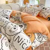 Funda de edredón de una pieza 150x200x230, engrosada, para cama individual de dormitorio, uso doméstico, no 100% algodón, algodón puro, algodón lavado 3
