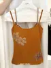 Camisola retro estilo asiático Yuanqi de dos piezas falsas con cuello halter para mujer, ajuste slim de verano, favorecedora, adecuada para uso en exteriores, top estilo vacacional para mujer