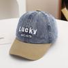 Chapéu de Sol para Bebê Chapéu Chapéu Protetor Solar Chapéu de Sol de Verão Infantil Chapéu de Sol Infantil Masculino Jeans Letra Infantil Boné de Beisebol Chapéu Infantil